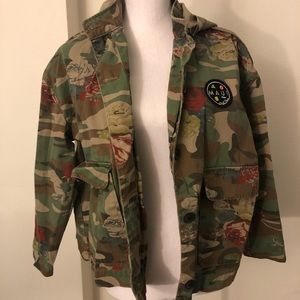 Maui and Sons x Zara - Hooded Camouflage Jacket